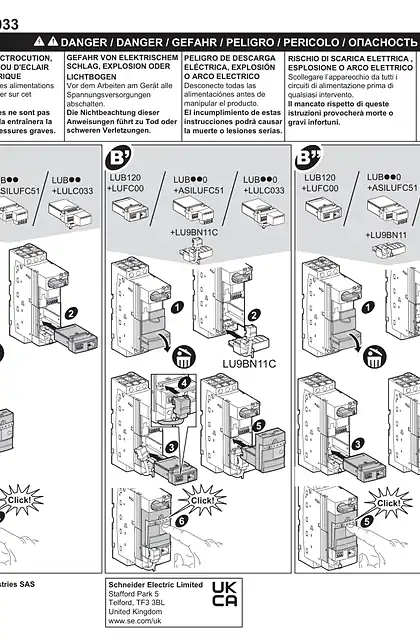 schneider施耐德TeSys Ultra - LUFC00_ ASILUFC51_ LULC033 - Wiring of communication module - 说明页